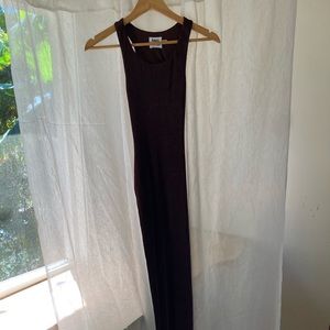 Brown floor length dress
